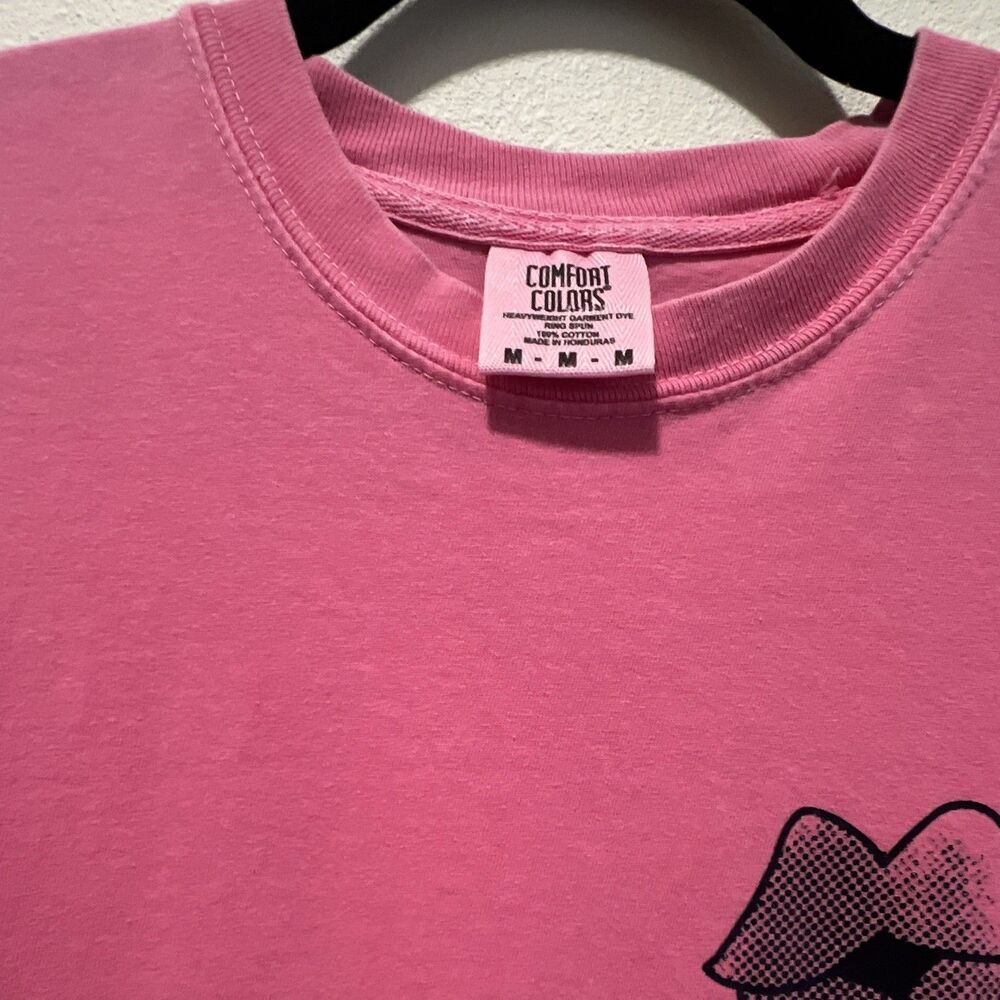 Comfort Colors Adults M Pink Cotton Jersey Crew Neck Graphic T-Shirt Mean Girls - Picture 4 of 4